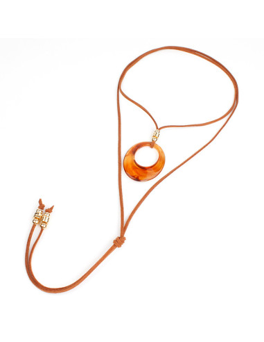 Collar de Gamuza Marbled Acrylic