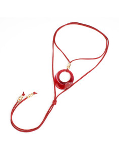 Collar de Gamuza Marbled Acrylic