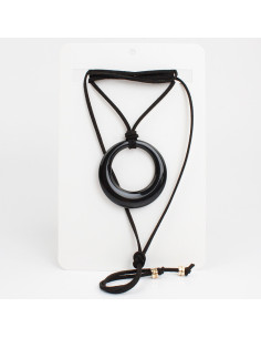 Collar de Gamuza Circle Acrilyc