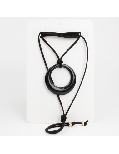 Collar de Gamuza Circle Acrilyc