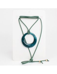 Collar de Gamuza Circle Acrilyc