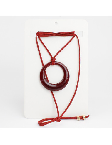 Collar de Gamuza Circle Acrilyc