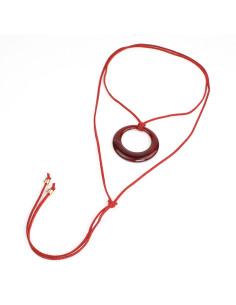 Collar de Gamuza Circle Acrilyc