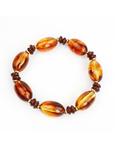 Pulsera  Elástica Oval Beads