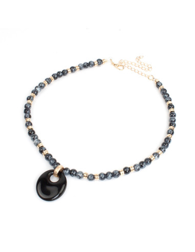 Collar Flexible Acrylic & Beads