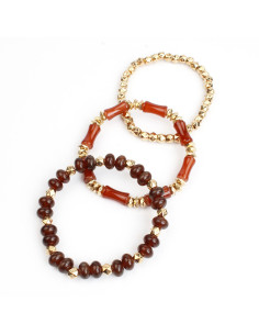 Set x3 Pulseras Elásticas de Vidrio