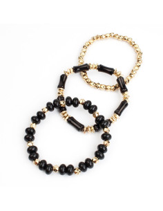 Set x3 Pulseras Elásticas de Vidrio