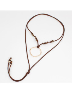 Collar de Gamuza Twisted Golden