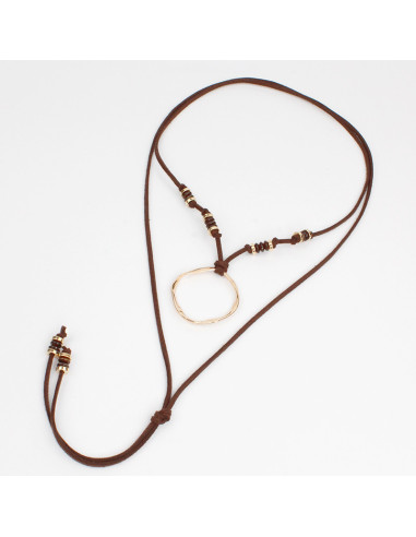 Collar de Gamuza Twisted Golden