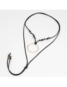 Collar de Gamuza Twisted Golden