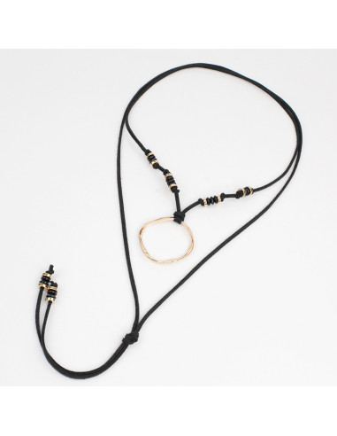 Collar de Gamuza Twisted Golden