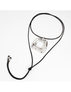 Collar de Gamuza Silver Square
