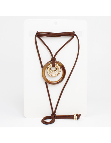 Collar de Gamuza Marbled Circle