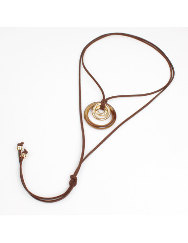 Collar de Gamuza Marbled Circle
