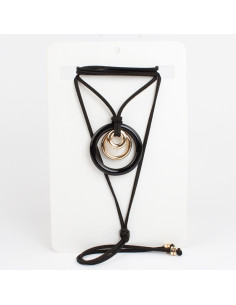 Collar de Gamuza Marbled Circle