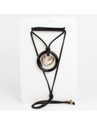 Collar de Gamuza Marbled Circle