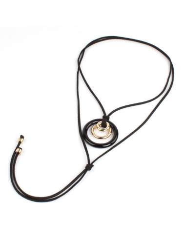 Collar de Gamuza Marbled Circle