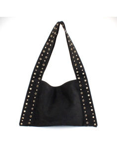 Cartera de Gamuza y Tachas