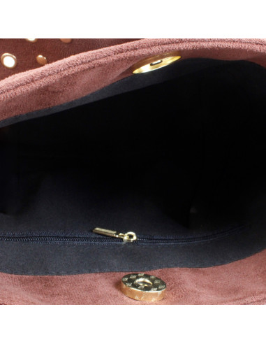 Cartera de Gamuza y Tachas