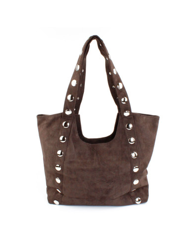 Cartera de Gamuza con Tachas