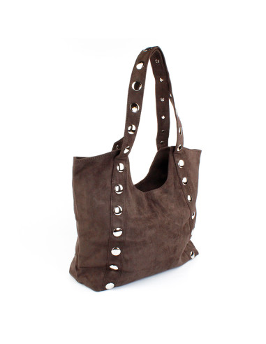 Cartera de Gamuza con Tachas