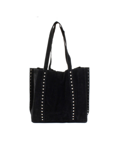 Cartera Tote de Gamuza y Tachas