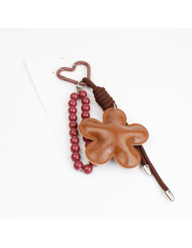 Llavero & Bag Charm Leather Star