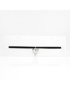 Choker de Gamuza Ornate Love Silver