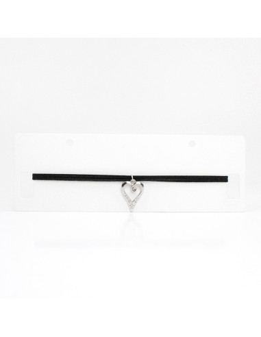 Choker de Gamuza Ornate Love Silver