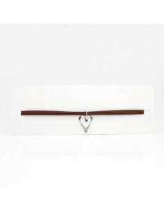 Choker de Gamuza Ornate Love Silver