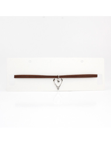 Choker de Gamuza Ornate Love Silver