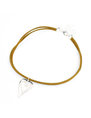 Choker de Gamuza Ornate Love Silver