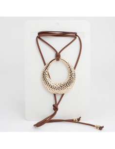 Collar de Gamuza Gold Ovoid