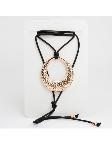 Collar de Gamuza Gold Ovoid