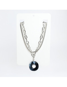 Collar de Cadenas Marbled Silver