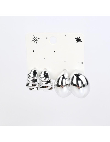 Set x2 Aros Chunky Silver