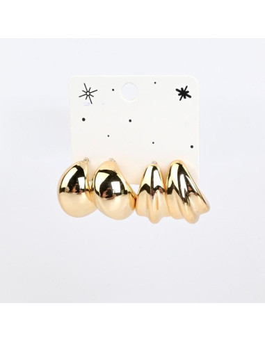 Set x2 Aros Chunky Gold