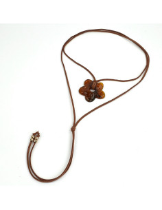Collar de Gamuza Acrylic Flower