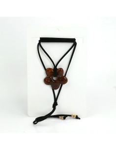 Collar de Gamuza Acrylic Flower