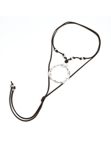 Collar de Gamuza New Style Silver