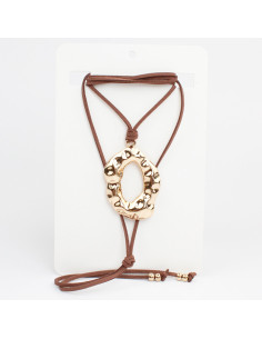 Collar de Gamuza Textured Oval