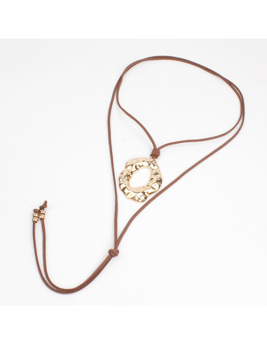 Collar de Gamuza Textured Oval