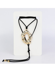 Collar de Gamuza Textured Oval