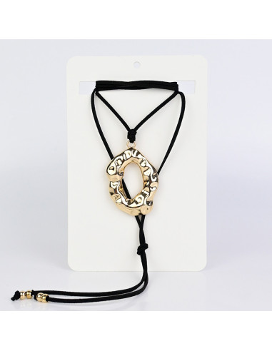 Collar de Gamuza Textured Oval