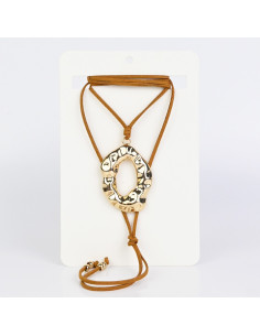 Collar de Gamuza Textured Oval