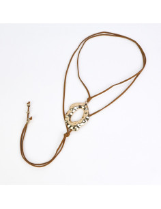 Collar de Gamuza Textured Oval