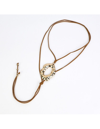 Collar de Gamuza Textured Oval