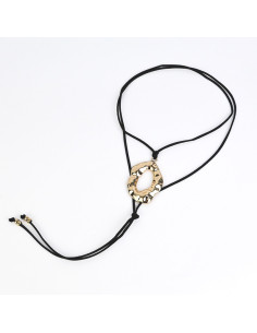 Collar de Gamuza Textured Oval