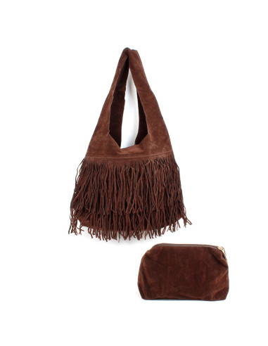 Bolso de Gamuza con Flecos