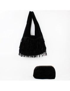 Bolso de Gamuza con Flecos